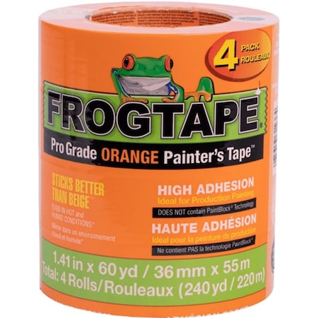 Shurtape 1.41 in. x 60 yards FrogTape Pro Grade Orange Painters Tape SHT242808